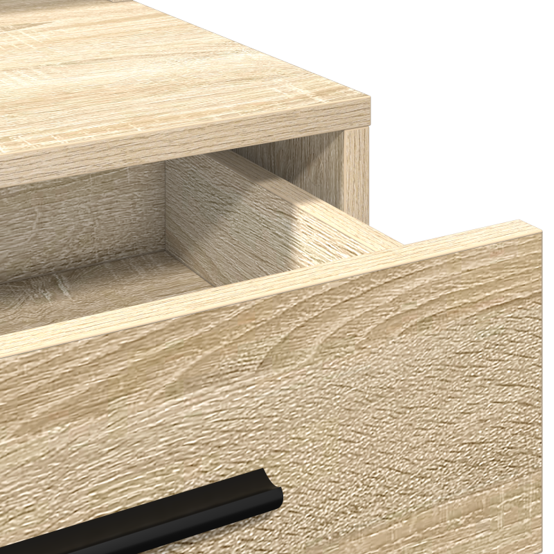 Schminktisch mit LED-Lichtern in Sonoma Eiche 79x41x135 cm