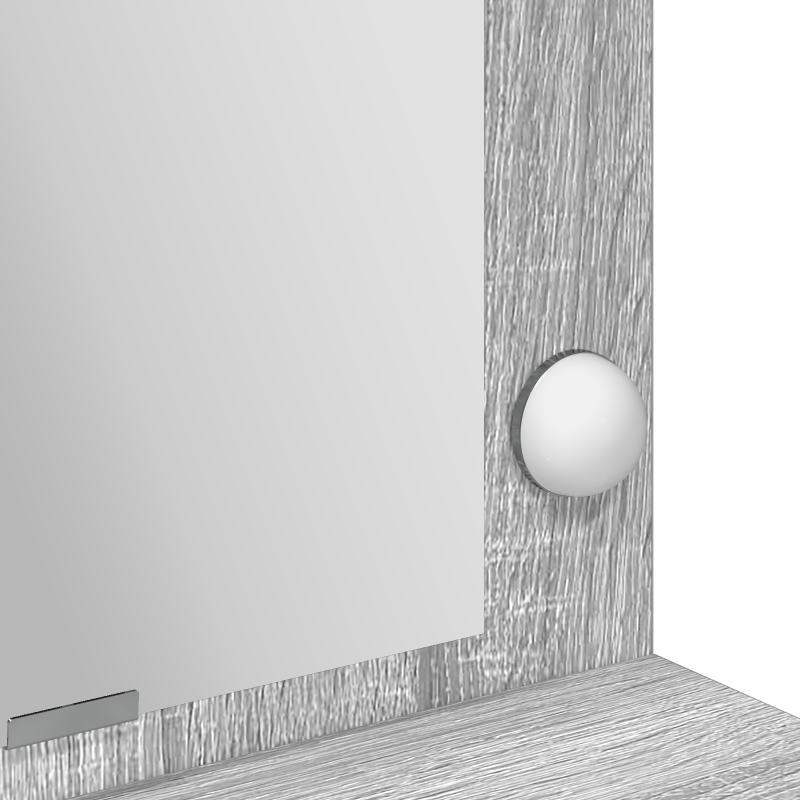 Schminktisch mit LED-Lichtern Grau Sonoma 100x41x135 cm