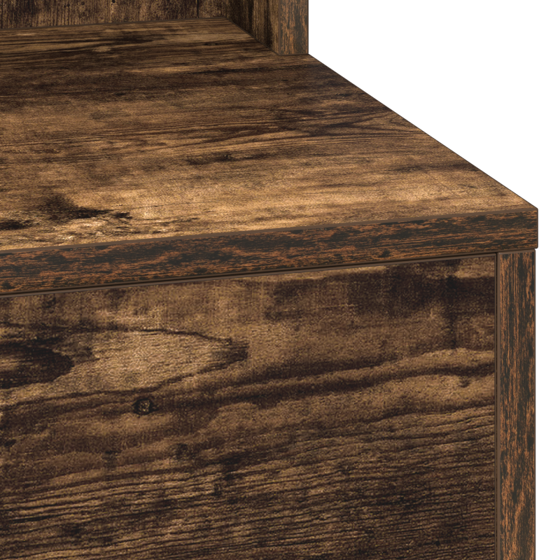 Schminktisch mit LED-Beleuchtung in Rauch-Eiche 79x41x135 cm