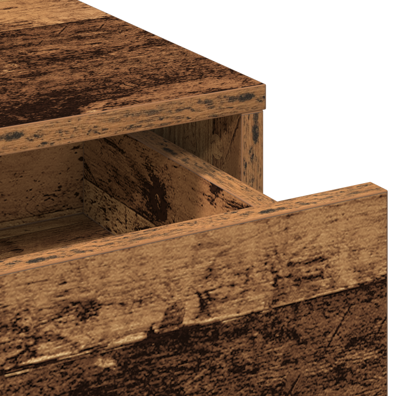 Schminktisch mit Schubladen aus altem Holz 50x41x140 cm