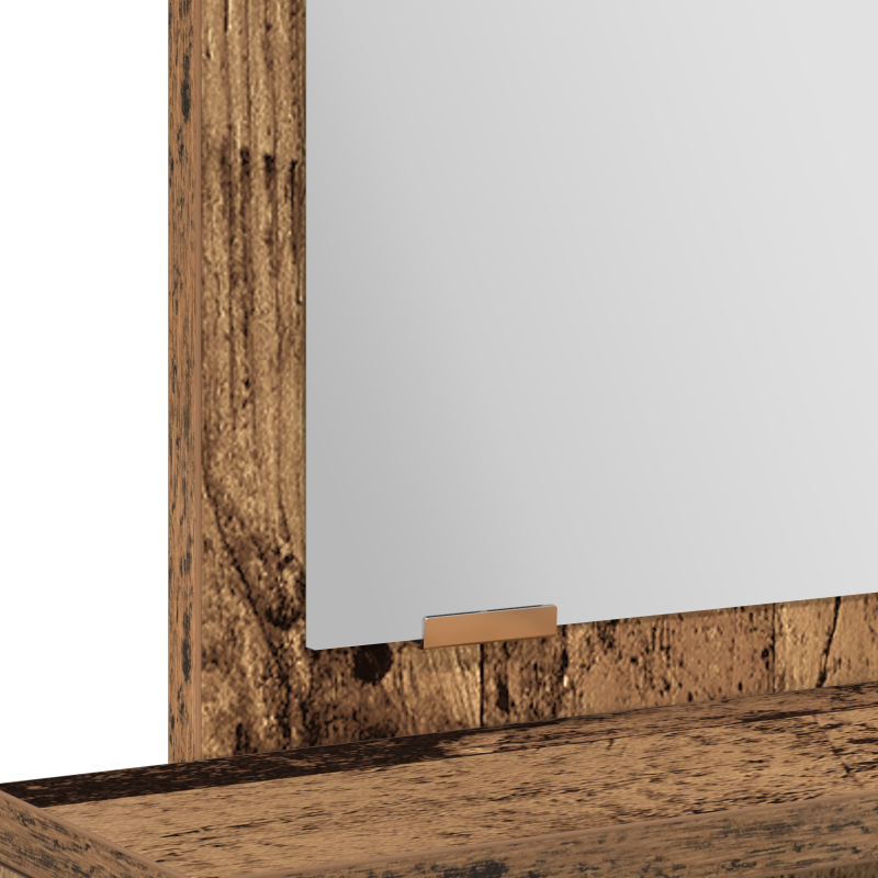 Schminktisch mit Schubladen aus altem Holz 50x41x140 cm