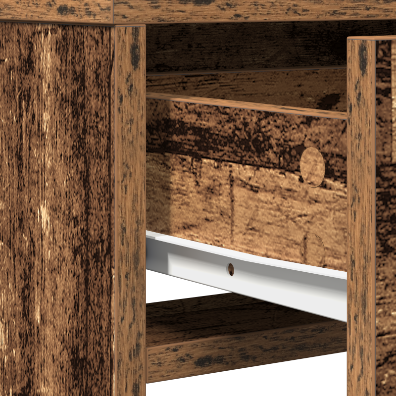 Schminktisch mit Schubladen aus altem Holz 50x41x140 cm