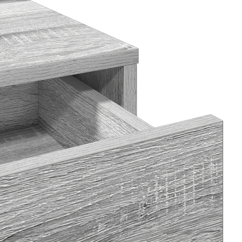 Schminktisch mit LED-Lichtern in Grau Sonoma, 50x41x140 cm