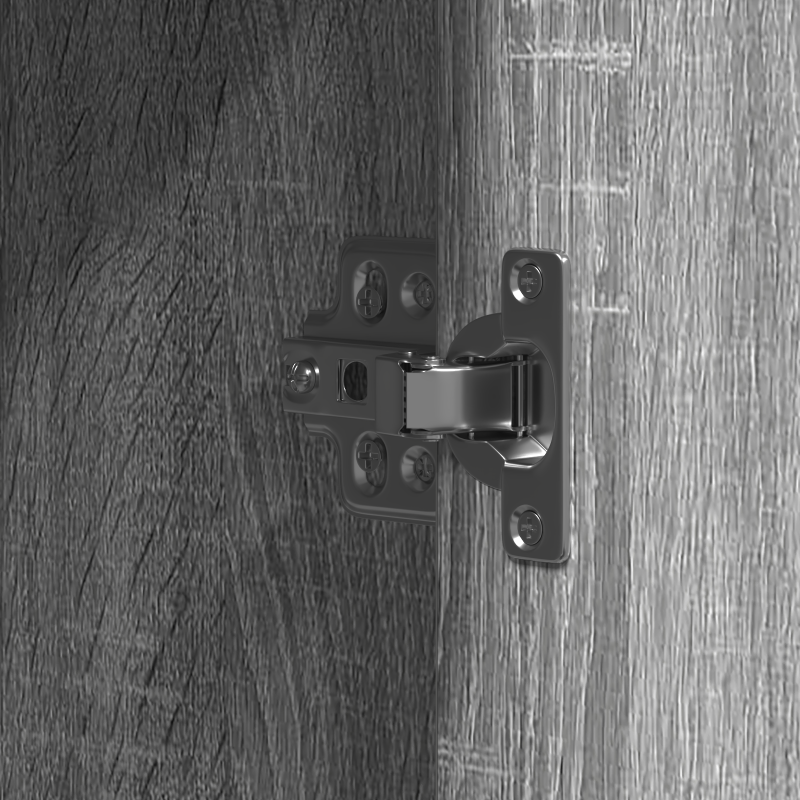 Schminktisch mit LED-Lichtern in Grau Sonoma, 102x33x135 cm