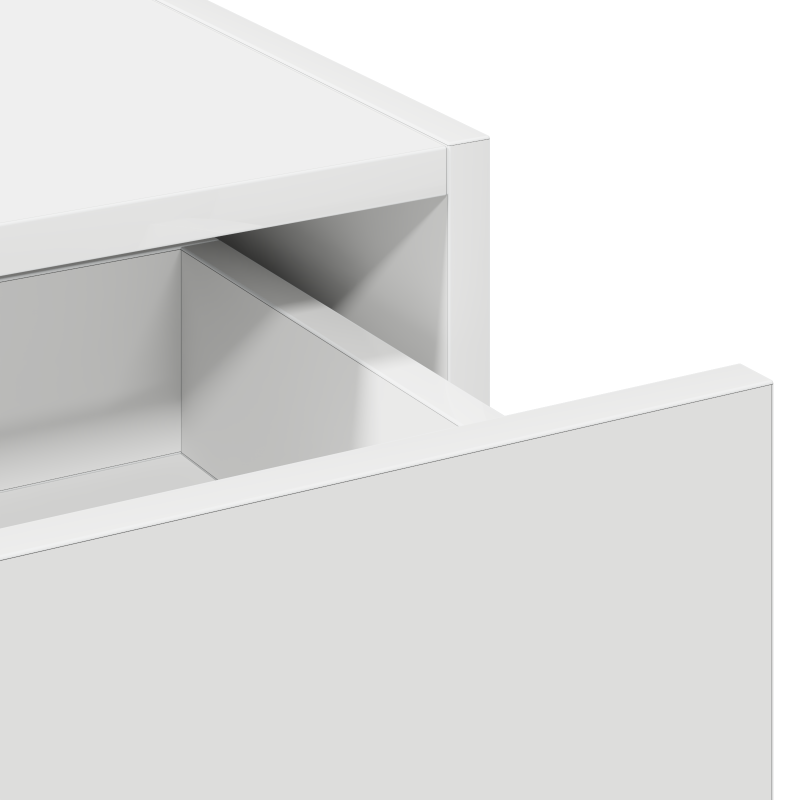 Wandhängender Schminktisch Weiß 83x40x70 cm