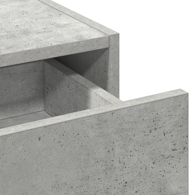 Wandhängender Schminktisch Beton Grau 83x40x70 cm