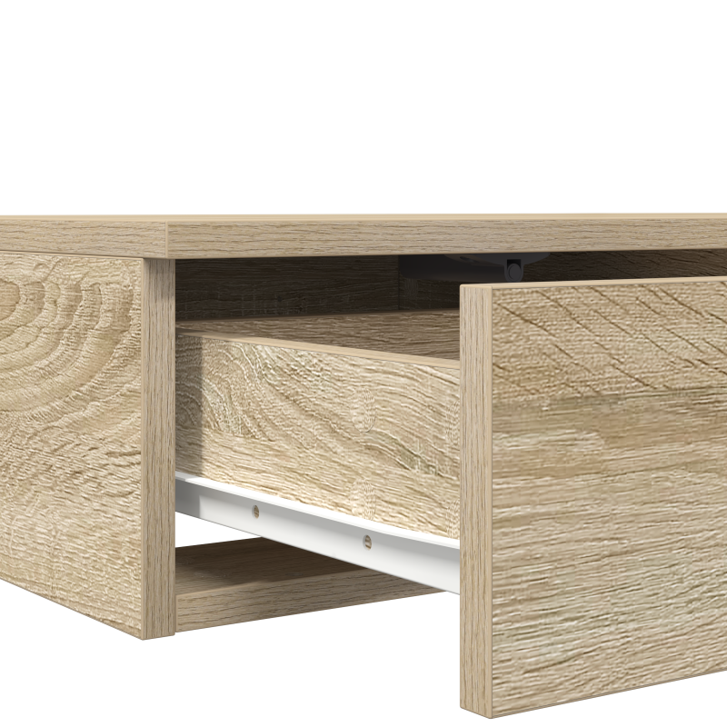 Bett mit Schubladen Sonoma Eiche 180x36,5x16,5 cm aus Holzwerkstoff