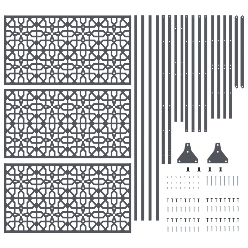 Schiebetür mit Hardware Set ORKDALWeiß Massivholz & Glas