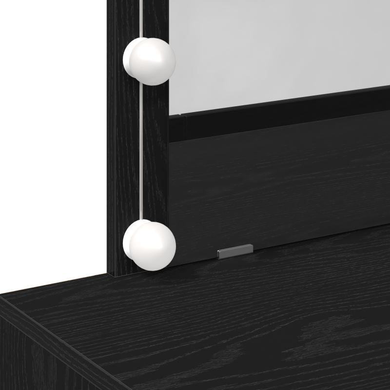 Schminktisch mit LED Schwarze Eiche 100x40x120 cm