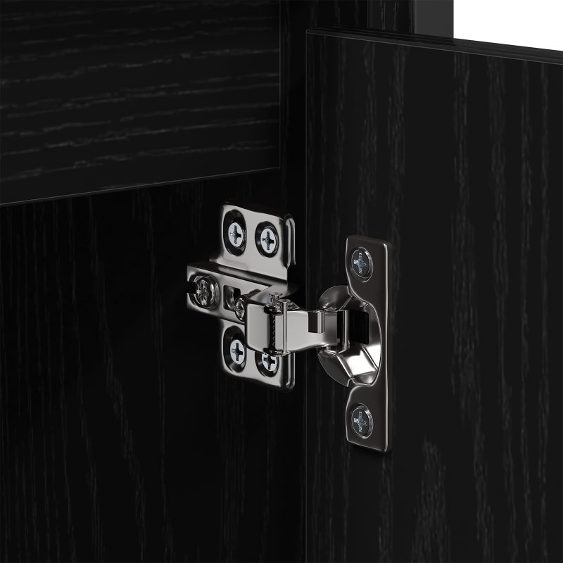 Waschbecken-Schrank Schwarze Eiche 60x35x60 cm Furniertes Holz