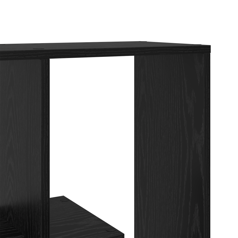 Raumteiler Bücherregal Schwarz Eiche 67x25x161.5 cm Holzwerkstoff