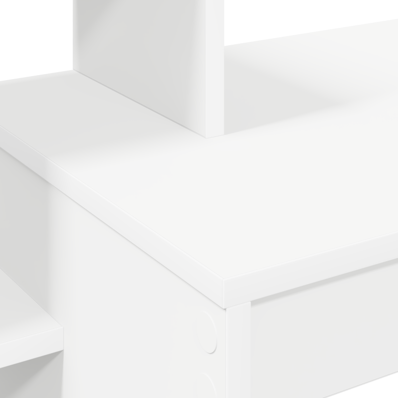 Computertisch Weiß Holzwerkstoff Kompakt Stauraum Computertisch