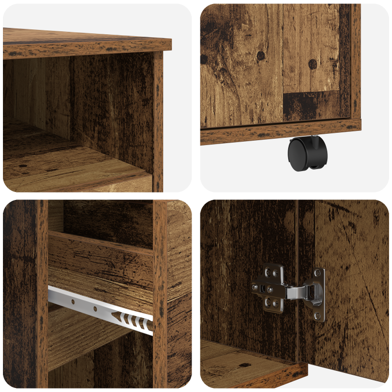 Schiebetür Set Weiß 83x202 cm Massivholz Kiefer