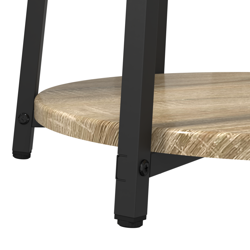 Beistelltisch 2er-Set Sonoma Eiche, Holzwerkstoff und Metall