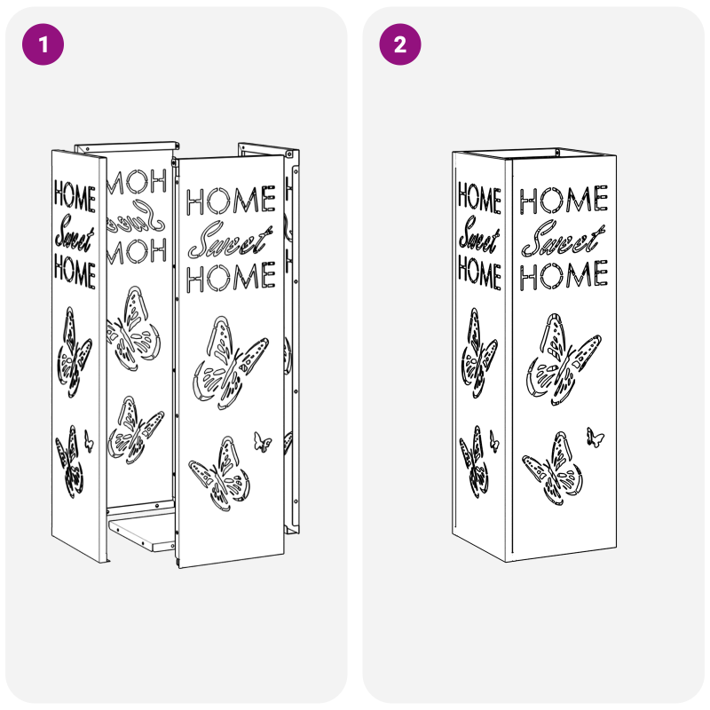 Schiebetür mit Zubehörset ORKDALWeiß Massivholz & Glas