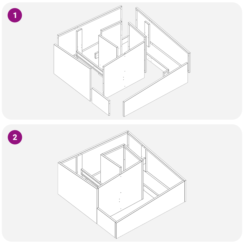 Schiebetür mit Hardware-Set ORKDALMassivholz & Glas
