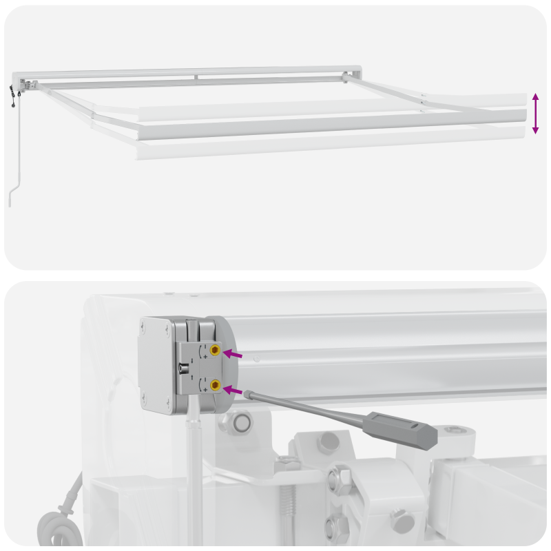 Automatische Ausziehbare Markise Orange und Braun 300x250 cm