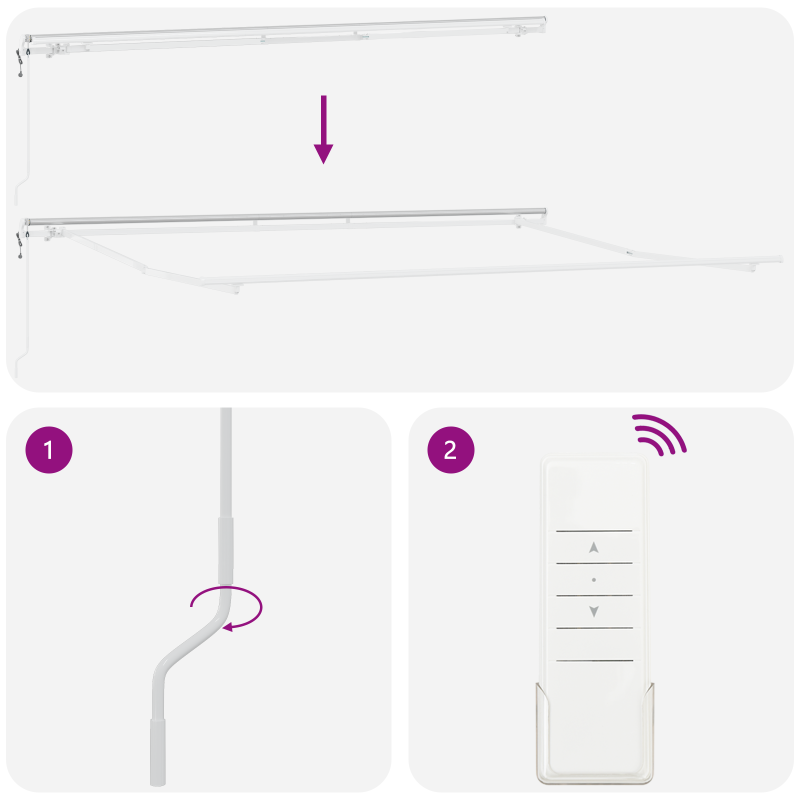 Automatische einziehbare Markise in bunten Streifen 400x300 cm