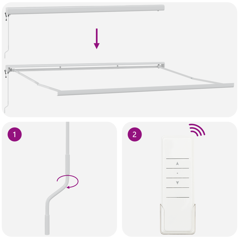 automatische einziehbare Markise in Orange und Braun 500x300 cm