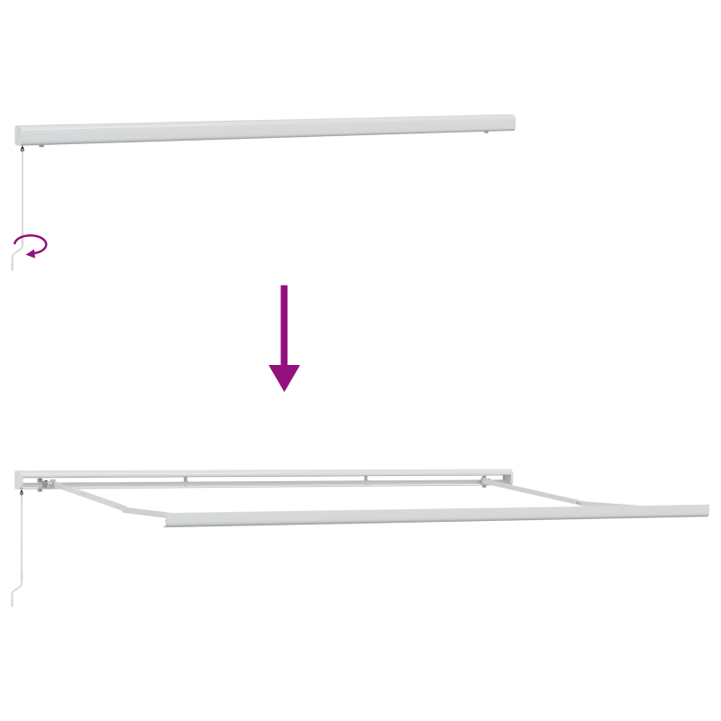 Manuelle Einziehbare Markise Gestreift 500x300 cm