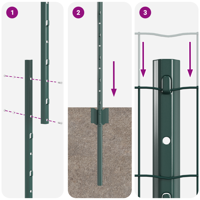 Gartenzaun-Set Set mit 2 Grün Polyethylen 25 x 1,2 m Langlebig