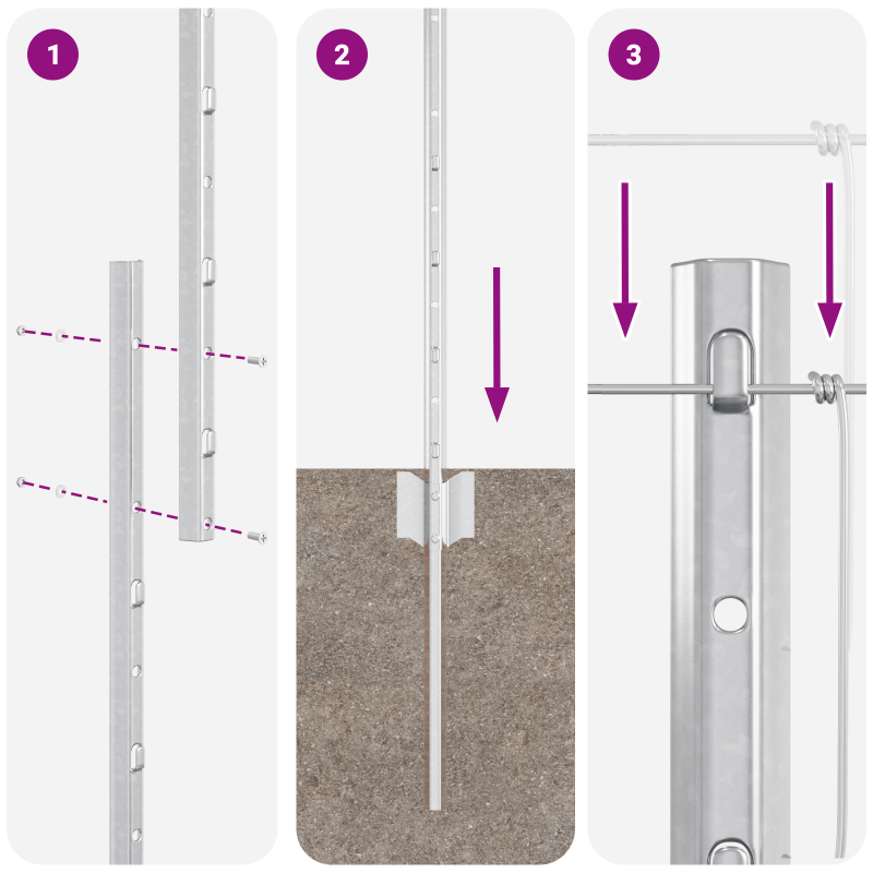 Zaunpfosten 22 Stück U-Channel 120 cm Verzinkter Stahl