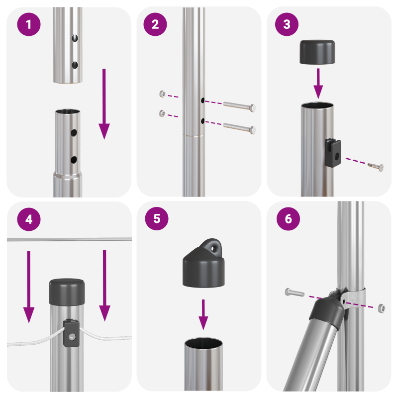 Weidezaun 1,2x25 m verzinkter Stahl