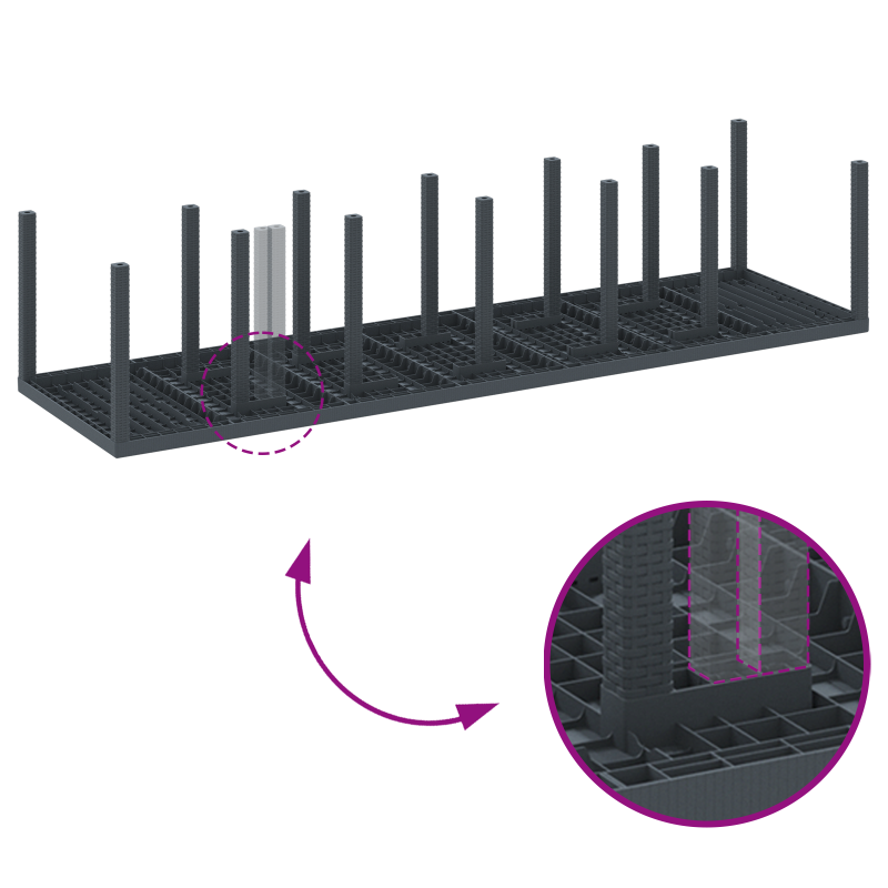 15-teiliges Garten-Essgruppen-Set mit Kissen Anthrazit Poly-Rattan