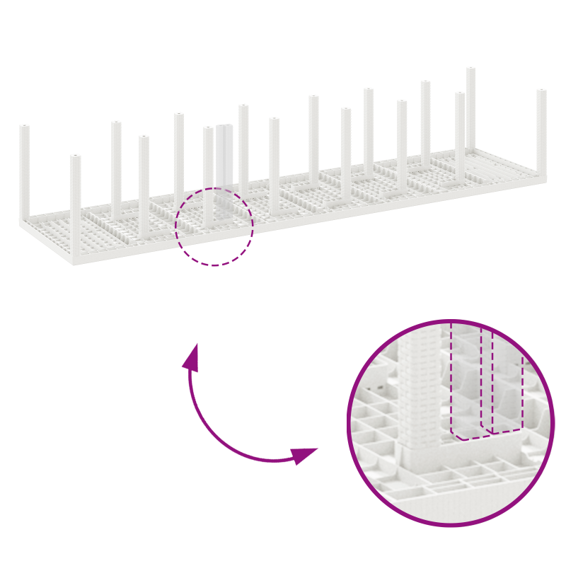 17-teiliges Garten-Dining-Set mit Kissen Weiß Poly-Rattan