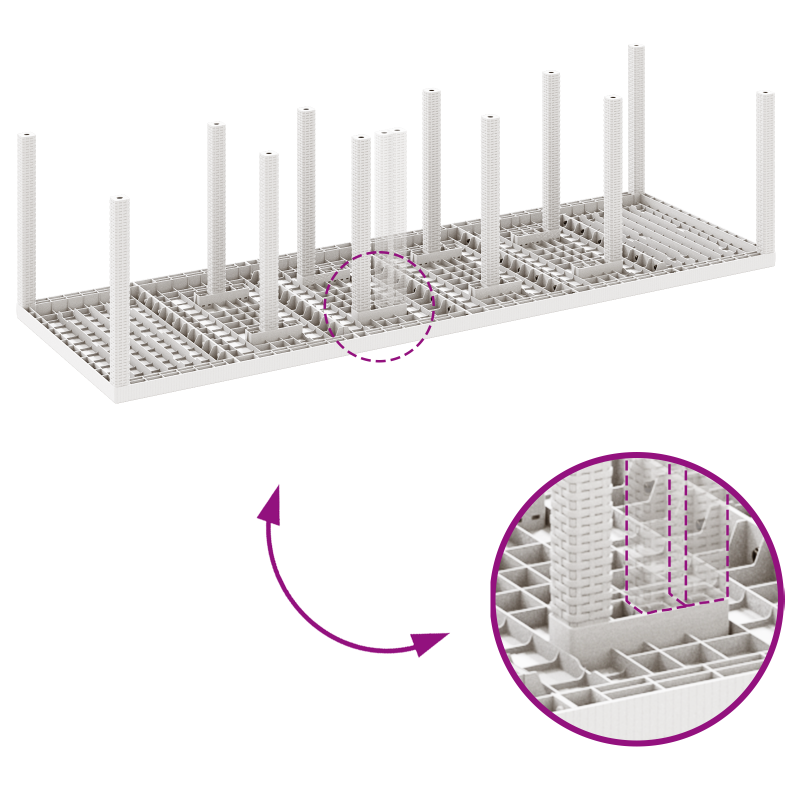 11-teiliges Garten Esszimmer Set mit Kissen Weiß Poly-Rattan