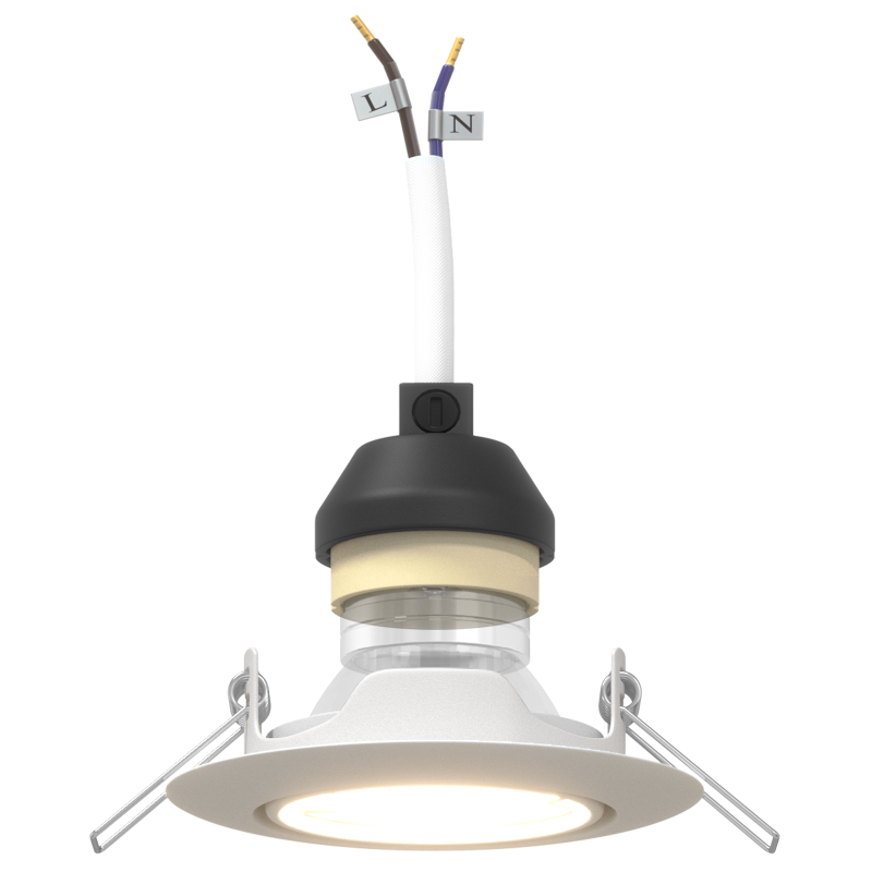 Eingebaute Spotlights 6 Stück Rund GU10 Weiß Ø90 mm Stahl