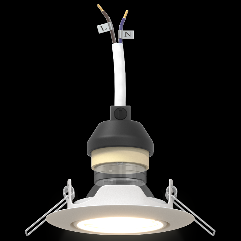 Eingebaute Spotlights 6 Stück Rund GU10 Weiß Ø90 mm Stahl