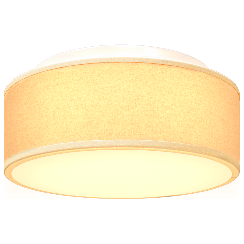 Flush Mount Deckenleuchten Weiß Ø 30 cm Stoff E27