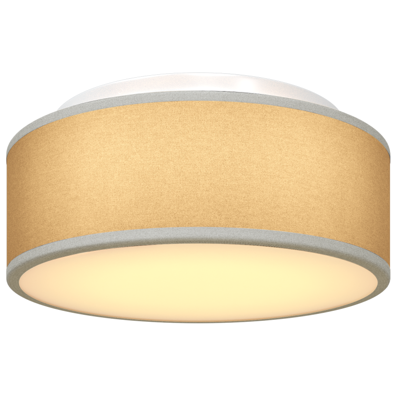 Deckenleuchten Flächenmontage Grau Ø 30 cm Stoff E27