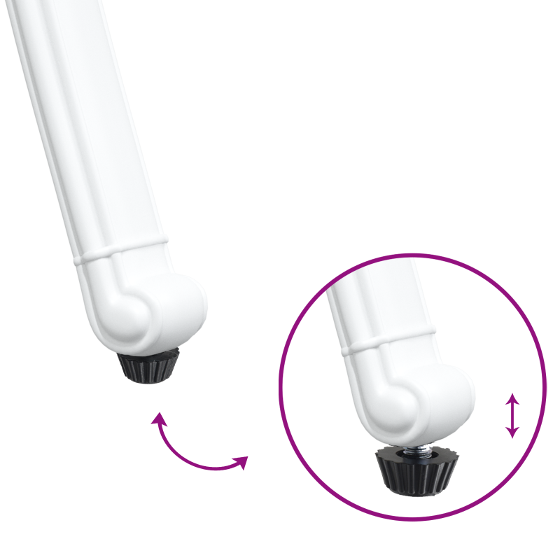 Gartenstühle 2er Set Weiß Gusseisen