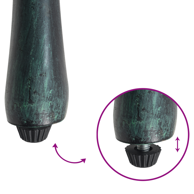 Gartenstühle 2er Set Grünes Gusseisen