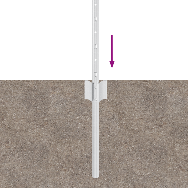 Zaunpfähle 11 Stück U-Kanal 40 cm Verzinkter Stahl