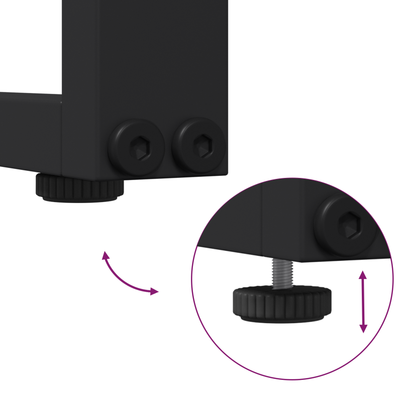 Brauner Gartenkaffetisch 55x55x35 cm Holz und Stahl