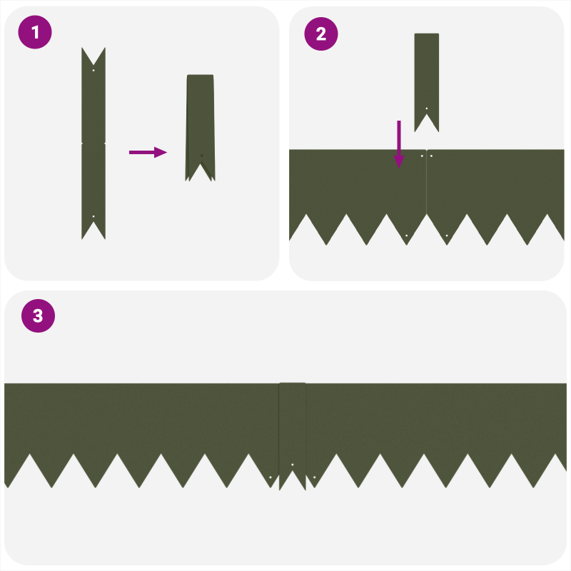 Rasenbegrenzungen 50 Stück Olivgrün 100x0.5x15 cm Kunststoff