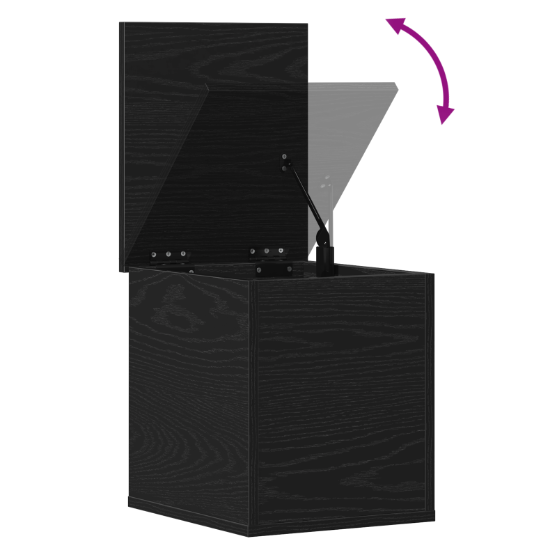Aufbewahrungsbox Schwarz Eiche 30x35x35 cm Holzwerkstoff