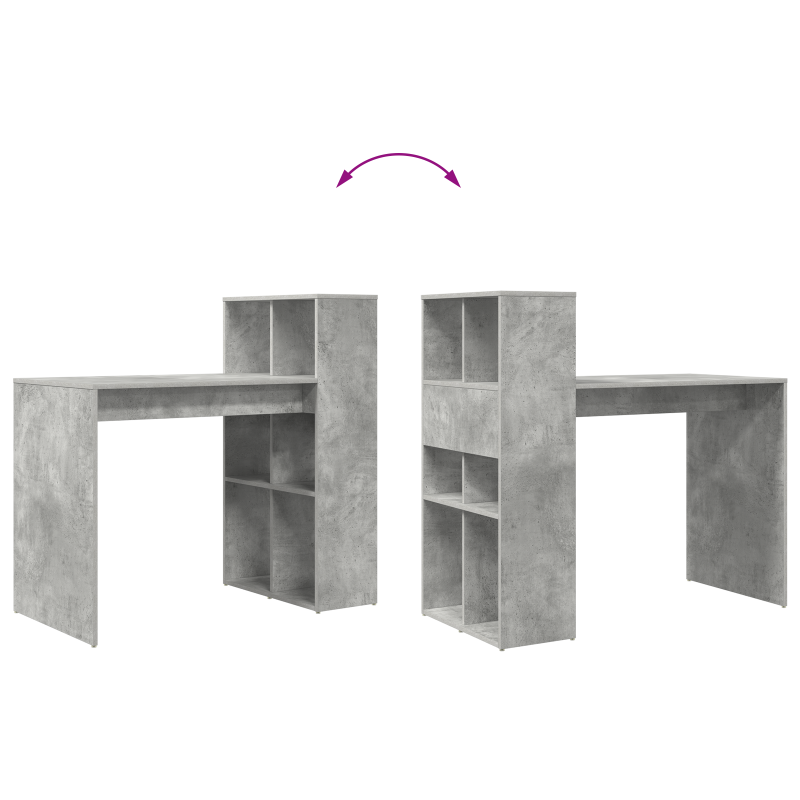 Schreibtisch Beton Grau Holzwerkstoff mit Betonoberfläche Mittel