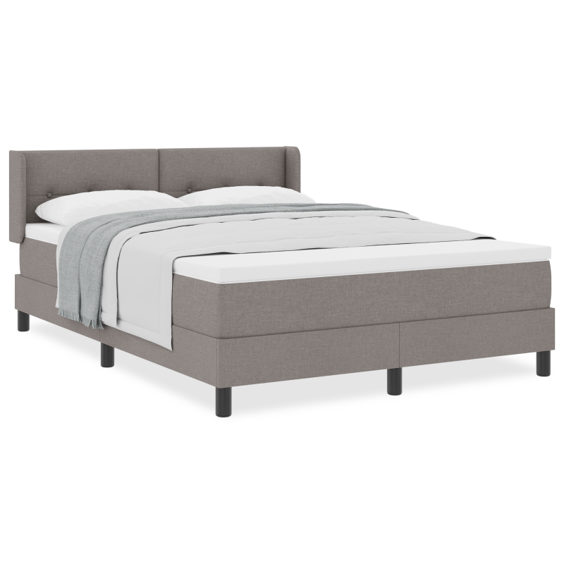 Boxspringbett mit Matratze Taupe 140x190 cm Stoff