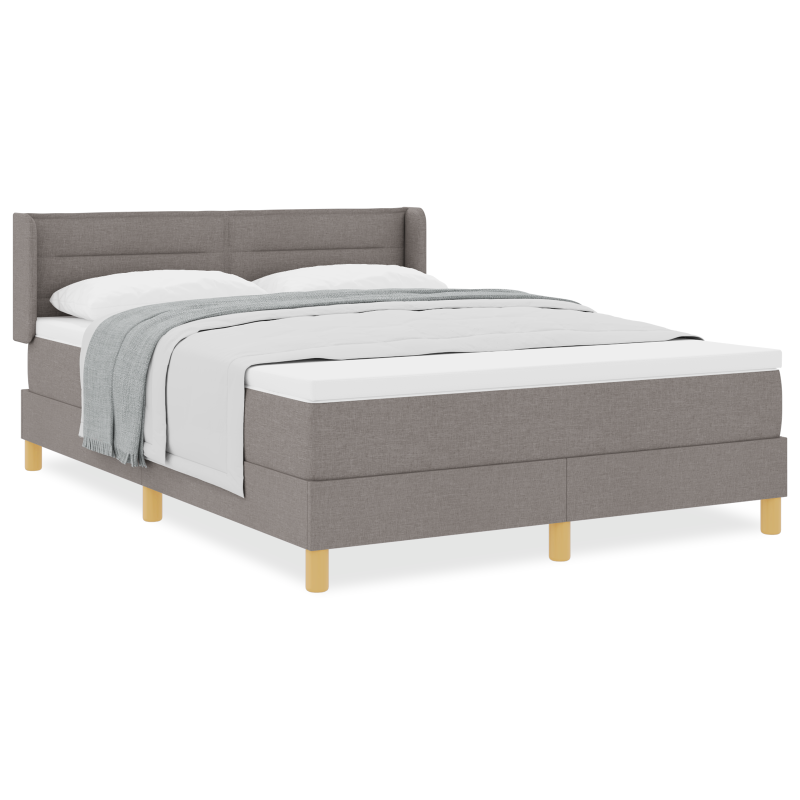 Boxspringbett mit Matratze Taupe 160x200 cm Stoff