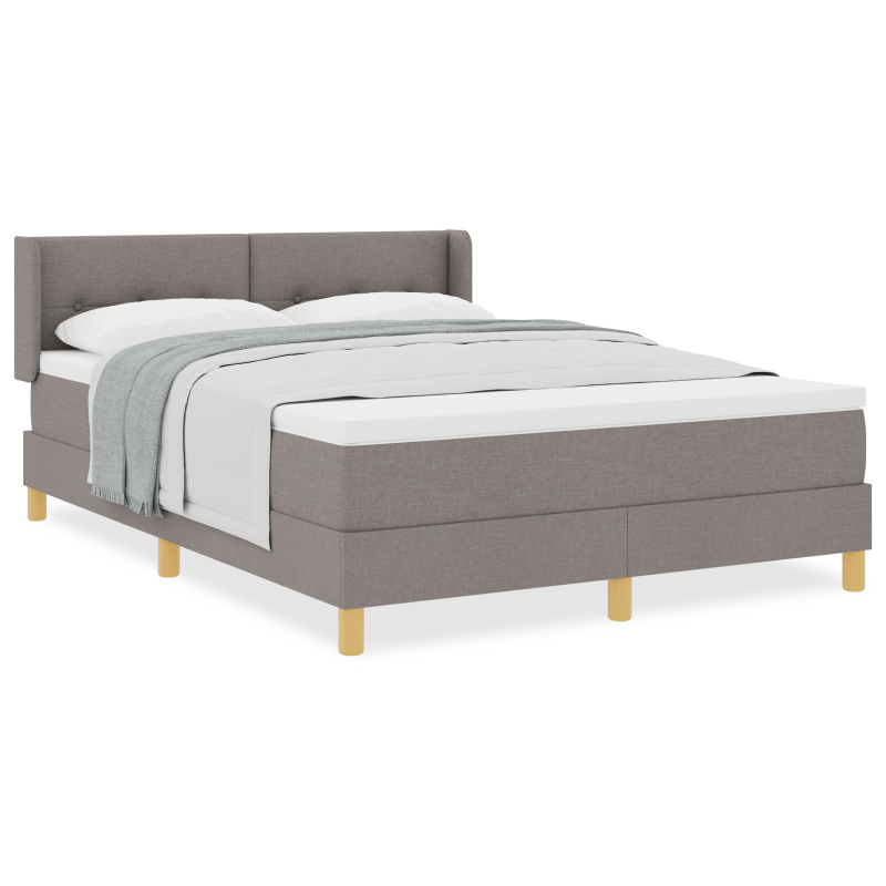 Boxspringbett mit Matratze Taupe 160x200 cm Stoff