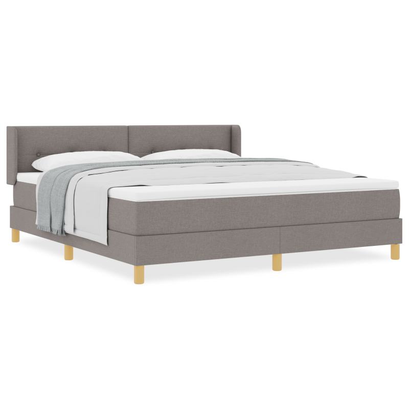 Boxspringbett mit Matratze Taupe 180x200 cm Stoff