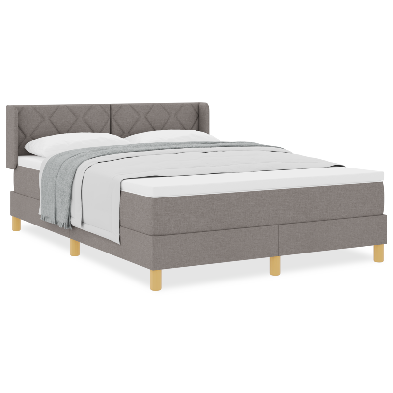 Boxspringbett mit Matratze Taupe 160x200 cm Stoff