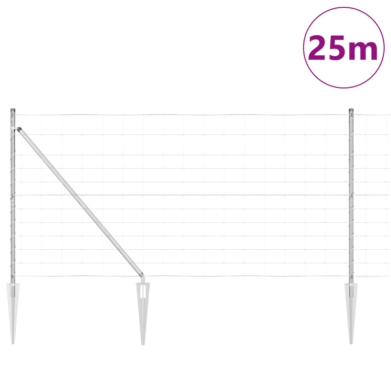 Feldzaun 1,2x25 m aus verzinktem Stahl
