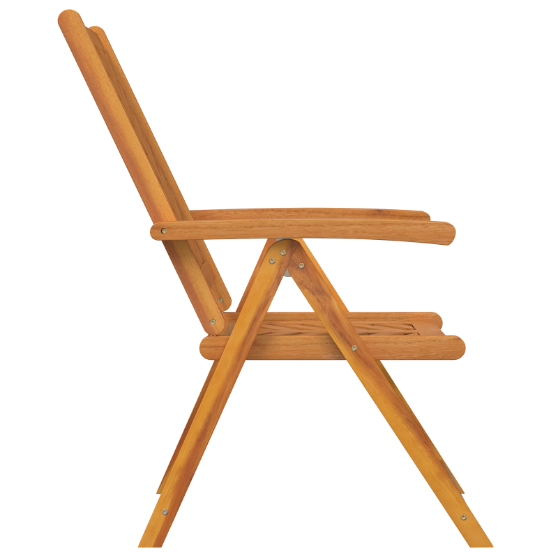 Liege-Gartenstühle 4 Stück Massivholz Akazie