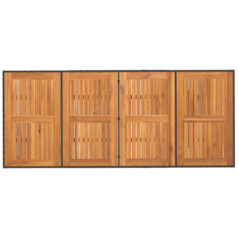 7-teiliges Garten Essgruppe Schwarz Poly-Rattan