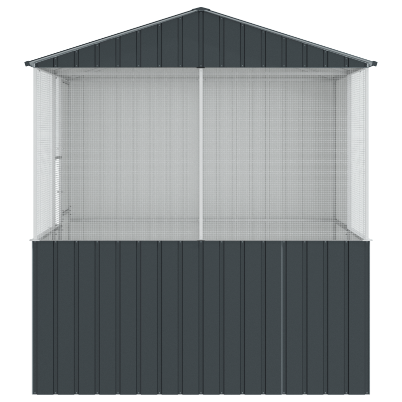 Vogelkäfig Anthrazit 215x78x200 cm Galvanisierter Stahl